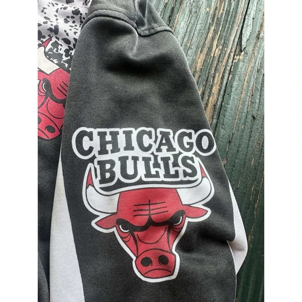 Chicago Bulls All Over Print Multi Color‎  Buttons Jacket NBA Kids 10/12